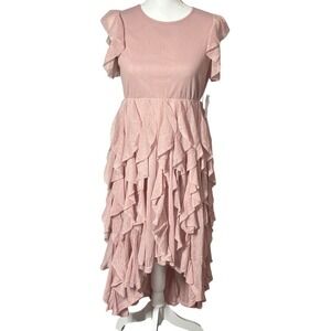 Mia Joy by Joyfolie Pink Ruffle Tiered‎ Dress Cottage Fairy – Girls 12 (NWT)